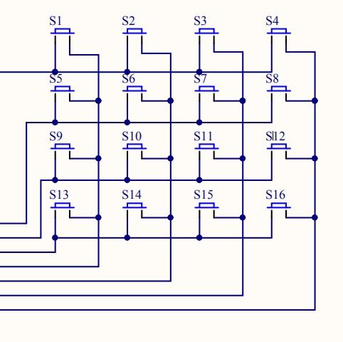 用51单片机做宿舍门禁系统 2 4 4矩阵按键